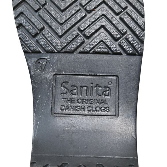 Sanita Women's EU37/US 6 Blue Yellow Patent Leather Clog - Picture 9 of 10